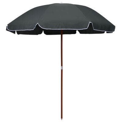 vidaXL Garden Parasol with Steel Pole 94.5" Anthracite