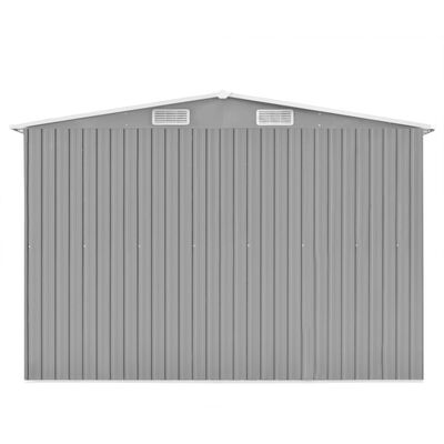 vidaXL Garden Shed 101.2" x 192.5" x 71.3" Metal Gray