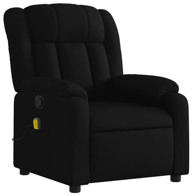 vidaXL Massage Recliner Chair Black Fabric