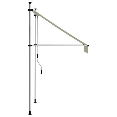 vidaXL Manual Retractable Awning 39.4" Cream