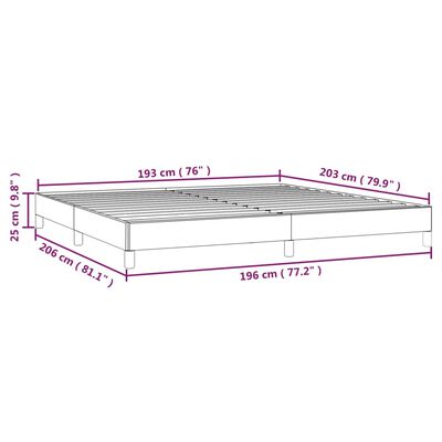 vidaXL Bed Frame Dark Gray 76"x79.9" King Fabric