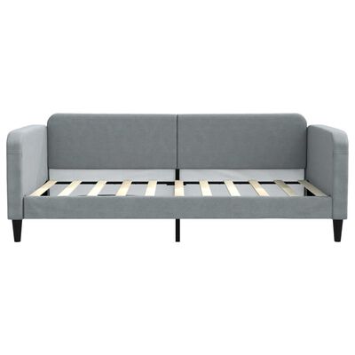 vidaXL Daybed with Trundle without Mattress Light Gray 39.4"x74.8"