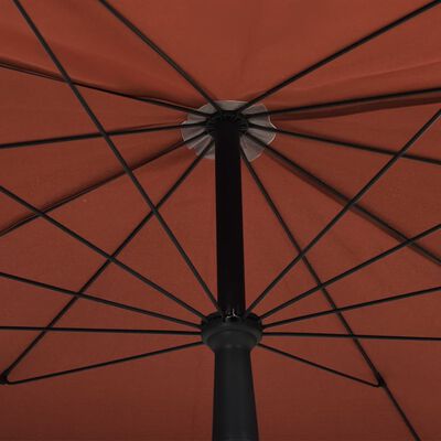 vidaXL Garden Parasol with Pole 78.7"x51.2" Terracotta