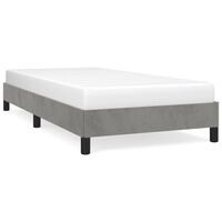 vidaXL Bed Frame Light Gray 39.4"x79.9" Twin XL Velvet