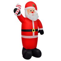 vidaXL Christmas Inflatable Santa Claus with LEDs 4 ft