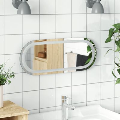 vidaXL LED Bathroom Mirror 19.7"x7.9" Oval