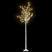 vidaXL Christmas Tree 200 LEDs 6 ft Warm White Willow Indoor Outdoor