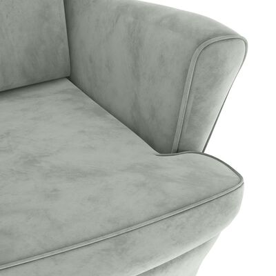 vidaXL Armchair Light Gray Velvet