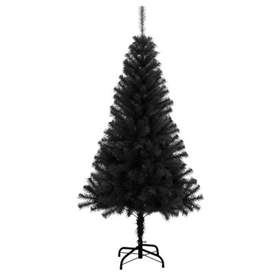 vidaXL Artificial Christmas Tree with Stand Black 4 ft PVC