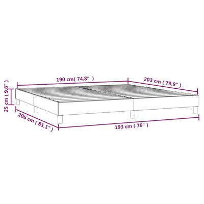 vidaXL Bed Frame Black 76"x79.9" King Faux Leather