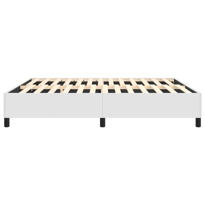 vidaXL Bed Frame without Mattress White King Faux Leather (US Only)