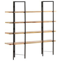 vidaXL 4-Tier Bookcase 63"x13.8"x63" Solid Mango Wood