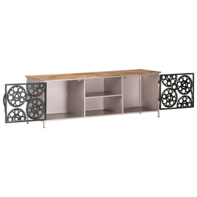 vidaXL TV Stand 47.2"x11.8"x15.7" Rough Mango Wood