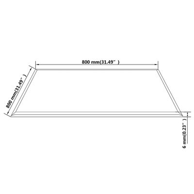 vidaXL Table Top Tempered Glass Square 31.5"x31.5"