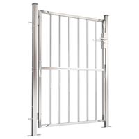 vidaXL Garden Gate 39.4"x49.2" Stainless Steel