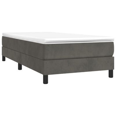 vidaXL Bed Frame Dark Gray 39.4"x79.9" Twin XL Velvet