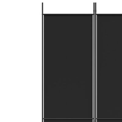 vidaXL 4-Panel Room Divider Black 78.7"x86.6" Fabric