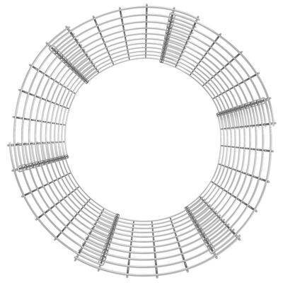 vidaXL Circular Gabion Pole Galvanized Steel Ø19.7"x39.4"