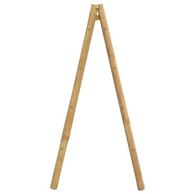 vidaXL Double Towel Ladder with 4 Rungs 35.4"x19.7"x39.4" Bamboo