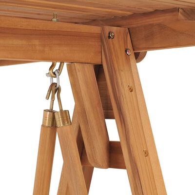 vidaXL Swing Bench 66.9" Solid Teak Wood