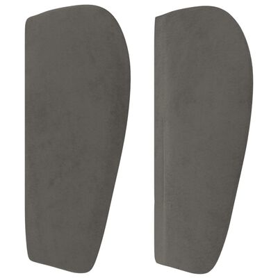 vidaXL Headboard with Ears Dark Gray 40.6"x9.1"x30.7"/34.6" Velvet