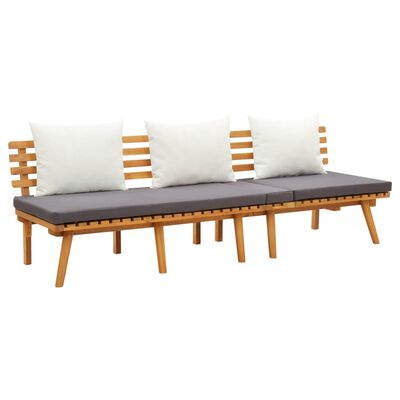 vidaXL 4 Piece Patio Lounge Set with Cushions Solid Acacia Wood