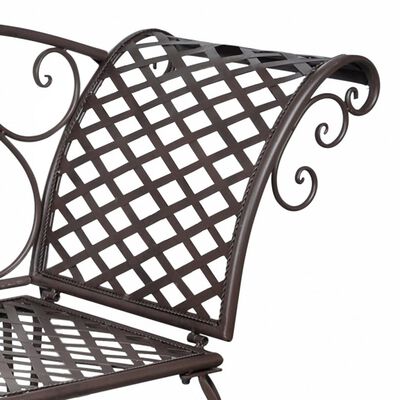 vidaXL Patio Chaise Lounge 50.4" Steel Antique Brown