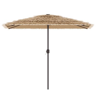 vidaXL Garden Parasol with Steel Pole Brown 118.1"x78.7"x98.4"