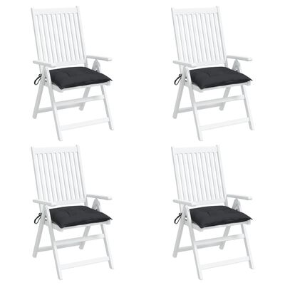 vidaXL Chair Cushions 4 pcs Black 19.7"x19.7"x2.8" Oxford Fabric