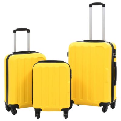 vidaXL Hardcase Trolley Set 3 pcs Yellow ABS