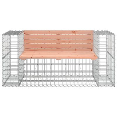 vidaXL Patio Bench Gabion Design 56.3"x28"x25.8" Solid Wood Douglas