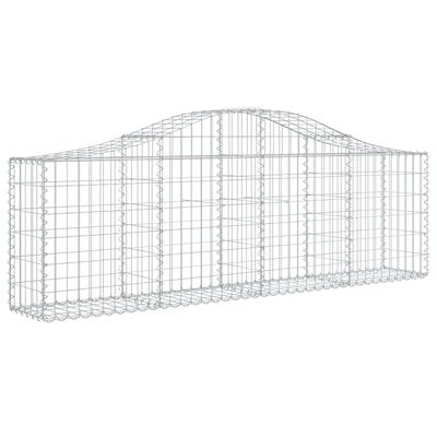 vidaXL Arched Gabion Baskets 9 pcs 78.7"x11.8"x23.6"/31.5" Galvanized Iron