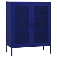 vidaXL Storage Cabinet Navy Blue 31.5"x13.8"x40" Steel