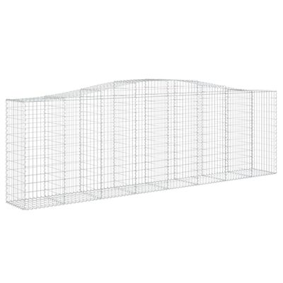 vidaXL Arched Gabion Baskets 3 pcs 157.5"x19.7"x47.2"/55.1" Galvanized Iron