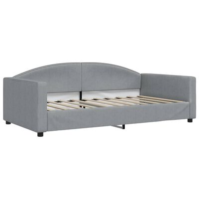 vidaXL Daybed with Trundle without Mattress Light Gray 39.4"x74.8"