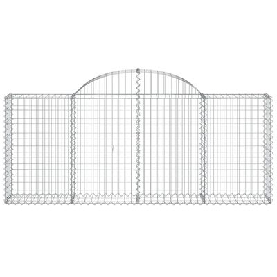 vidaXL Arched Gabion Baskets 25 pcs 78.7"x11.8"x31.5"/39.4" Galvanized Iron