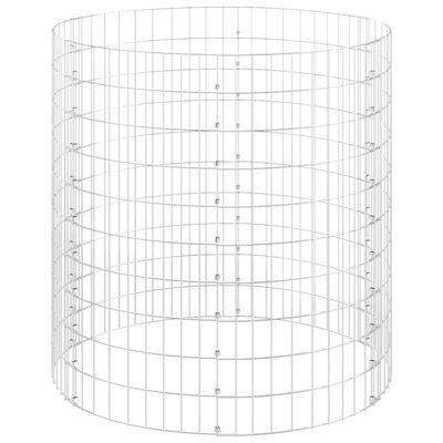 vidaXL Circular Gabion Pole Galvanized Steel Ø39.4"x39.4"