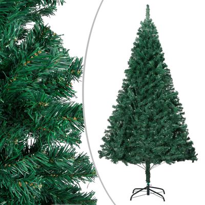 vidaXL Artificial Pre-lit Christmas Tree with Ball Set Green 47.2" PVC