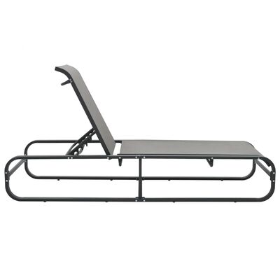 vidaXL Sun Lounger Aluminum and Textilene