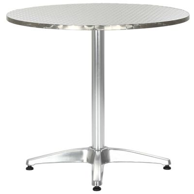 vidaXL Patio Table Silver 31.5"x27.6" Aluminum