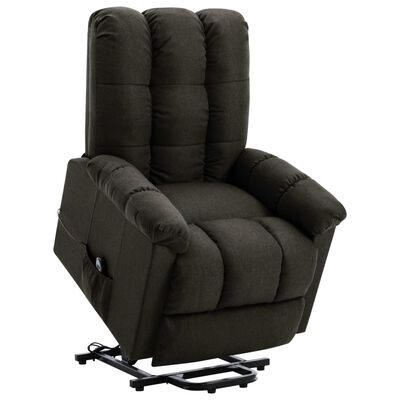 vidaXL Power Lift Recliner Brown Fabric