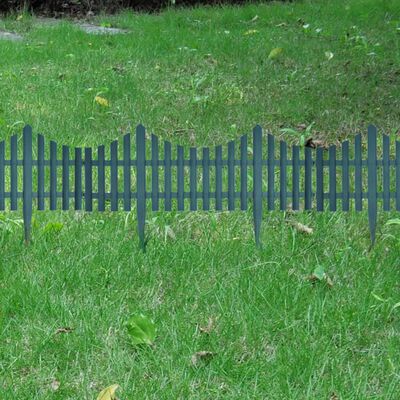 vidaXL 17 pcs Lawn Dividers 32.8 ft Green