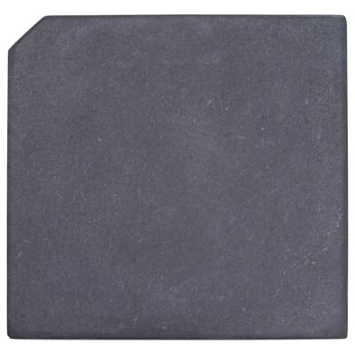 vidaXL Umbrella Weight Plate Black Granite Square 55.1 lb