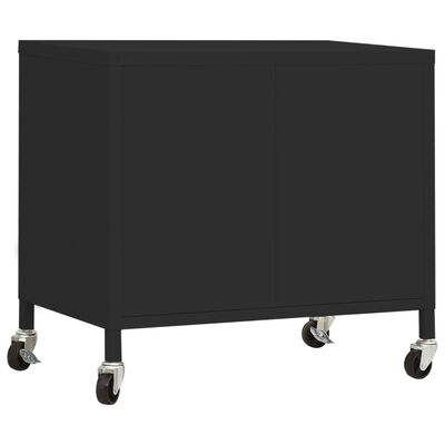 vidaXL Storage Cabinet Black 23.6"x13.8"x22" Steel