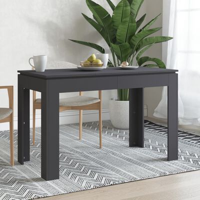 vidaXL Dining Table Gray 47.2"x23.6"x29.9" Engineered Wood