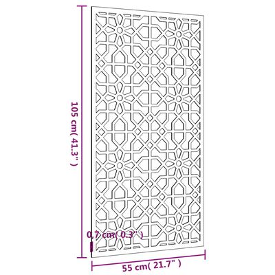vidaXL Patio Wall Decoration 41.3"x21.7" Corten Steel Moorish Design
