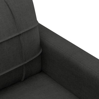 vidaXL 2-Seater Sofa Black 55.1" Fabric