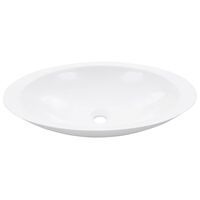 vidaXL Wash Basin 23.3"x13.8"x4.2" Mineral Cast/Marble Cast White