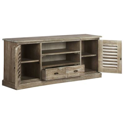 vidaXL TV Stand Solid Mindi Wood 57.1"x13.8"x23.6"