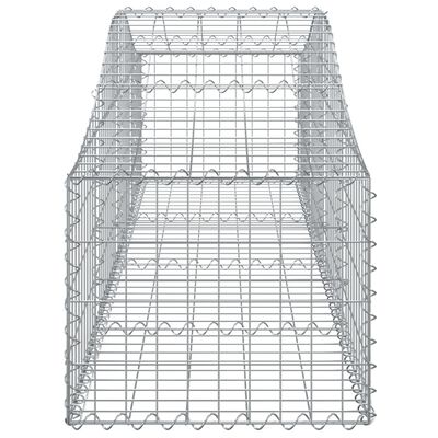 vidaXL Arched Gabion Baskets 4 pcs 78.7"x19.7"x15.7"/23.6" Galvanized Iron